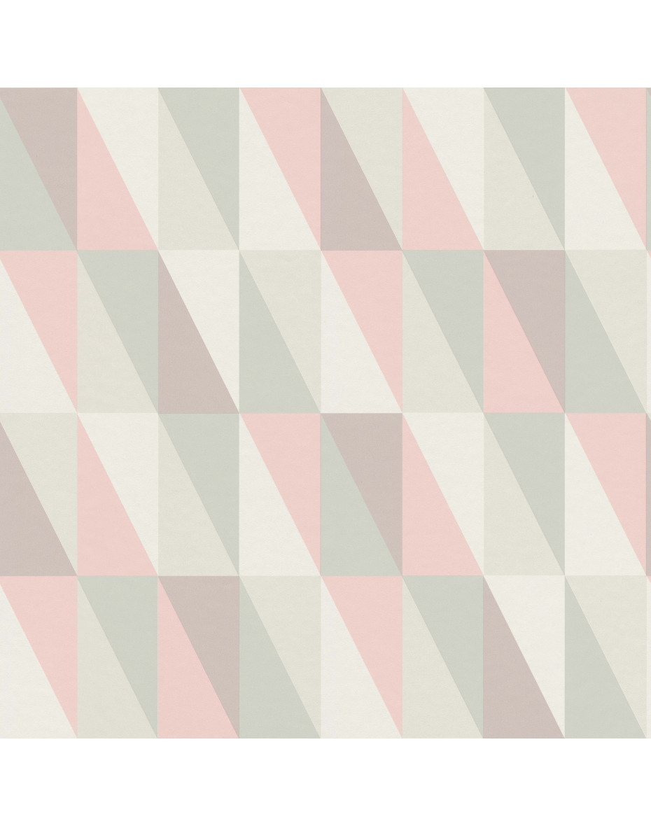 Tapeta s geometrickým vzorom  138919 - ružová a mentolová